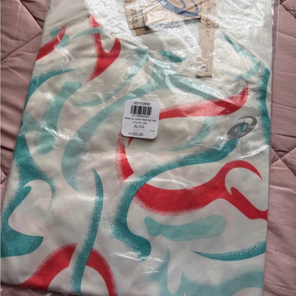 ASICS Road All Over Print Running Top XL NWT Sealed - Picture 2 of 5